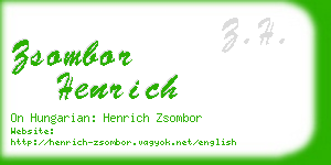 zsombor henrich business card